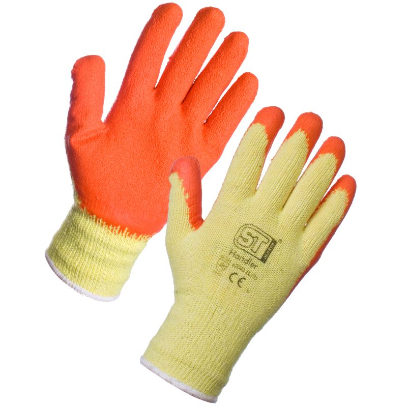 Supertouch 6204 Latex-Palm Handler Gloves (Orange)